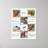 馬の写真モンタージュペット記念館 キャンバスプリント (正面)