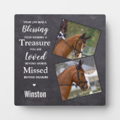 馬の写真追悼 - 馬のペット追悼 フォトプラーク (正面)