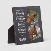 馬の写真追悼 - 馬のペット追悼 フォトプラーク (正面)