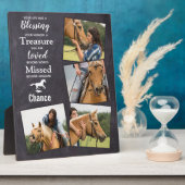 馬の写真　素朴なスレート　思い出の記念品 フォトプラーク (側面)