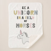馬の分野のユニコーンがあって下さい シェルパブランケット (正面)