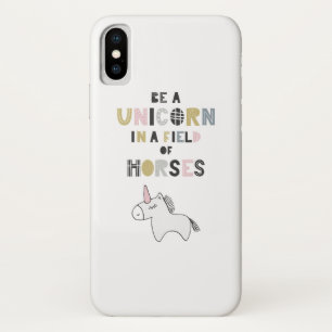 馬の分野のユニコーンがあって下さい iPhone X ケース