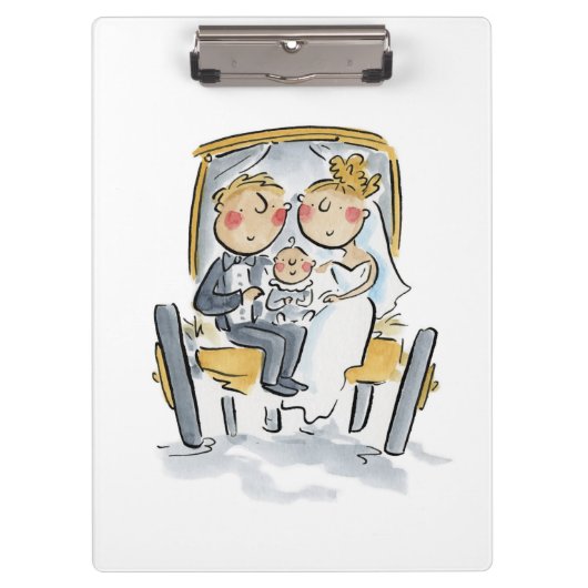 馬の前に荷車を積む クリップボード (正面)