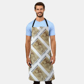 馬の力は素晴らしいことだレオナルド・ダ・ヴィンチ エプロン (着用した状態)