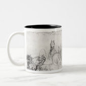 馬の勉強 ツートーンマグカップ (左)