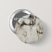 馬の勉強-レオナルド・ダ・ヴィンチ 缶バッジ (正面&裏面)