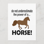 馬の動物のかわいいおもしろい馬 ポストカード (正面)