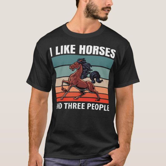 馬の動物のドレッシング Tシャツ (正面)