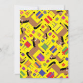 馬の動物の子供の誕生日パーティーの招待状 招待状 (裏面)