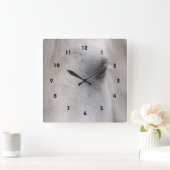 馬の動物の賢い目 スクエア壁時計 (ホーム)