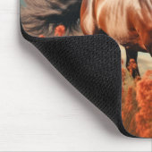 馬の動物の野生動物のウィルダネスカラフルウォールアート マウスパッド (コーナー)