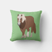 馬の動物の野生動物 クッション (正面)