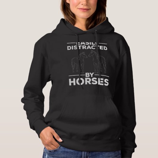 馬の動物の馬ライダー馬 パーカ (正面)