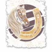 馬の動物の馬ライダー シール (正面)
