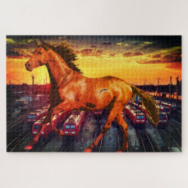 馬の動物を訓練する ジグソーパズル