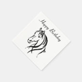 馬の動物テーマパーティー スタンダードカクテルナプキン (角)