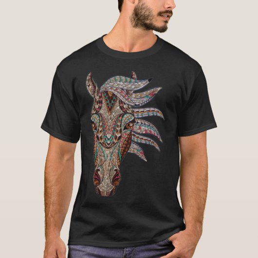 馬の動物ビビビブロックバーグ Tシャツ (正面)