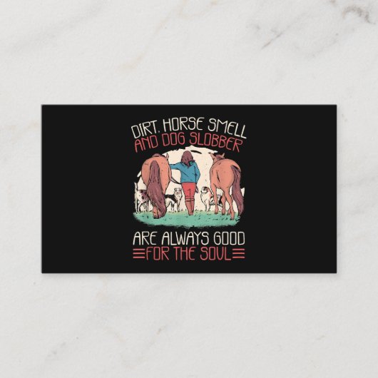 馬の匂いと犬の怠け馬と犬の恋人 名刺 (正面)