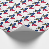 馬の包装紙のテキサス州の女性のカーボーイ ラッピングペーパー (角)