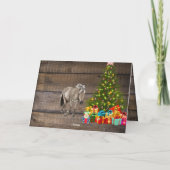 馬の厩舎のクリスマス カード (裏面)