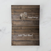 馬の厩舎のクリスマス カード (内部)