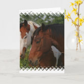 馬の友人の挨拶状 カード (黄色い花)