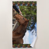 馬の友人の永遠に、ビーチタオル ビーチタオル (正面)