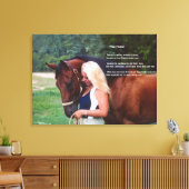 馬の友人の詩を伸ばしキャンバス印刷 キャンバスプリント (インサイチュ (リビング))