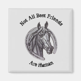 馬の友最高の人ヴィンテージスケッチ大きな納車動物 マグネット