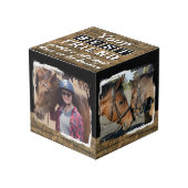 馬の友最高の人4写真素朴な茶色の黒 フォトキューブ (正面アングル)