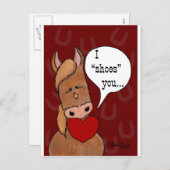馬の口のバレンタインデー シーズンポストカード (正面/裏面)