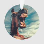 馬の口の歯ネイ野生馬の動物 オーナメント (正面)