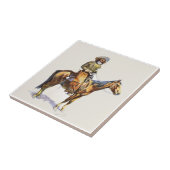 馬の古い西部のカウボーイ タイル (側面)