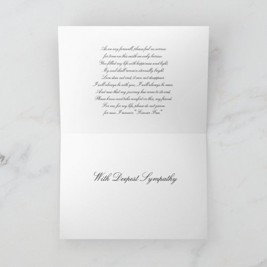 馬の同情カード カード (内部)