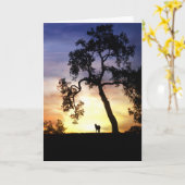 馬の同情カード カード (黄色い花)