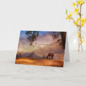 馬の同情カード カード (黄色い花)