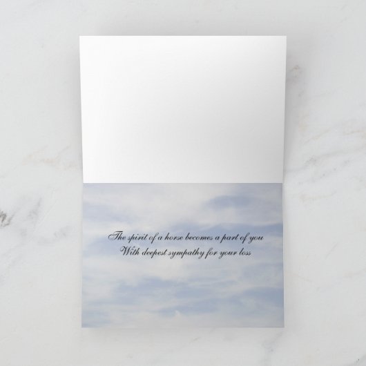 馬の同情カード カード (内部)