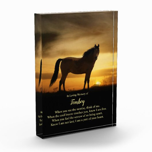 馬の名カスタム前の美しい歌写真 フォトブロック (左)