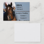 馬の名刺の女性のカーボーイ 名刺 (正面/裏面)