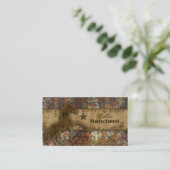 馬の名刺の西部のヴィンテージのダマスク織の錆 名刺 (スタンド正面)