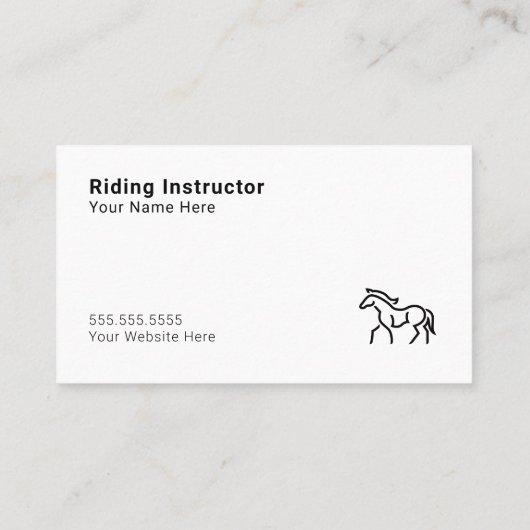 馬の名刺 名刺 (裏面)