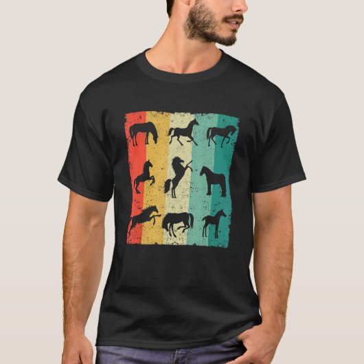 馬の品種 馬術 乗馬 馬 R Tシャツ (正面)