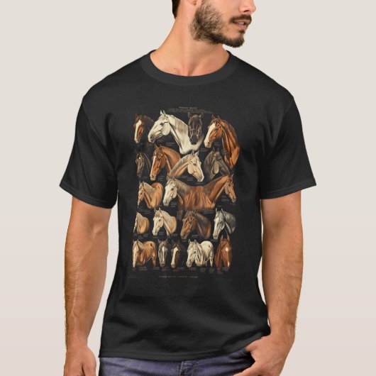 馬の品種 馬術 乗馬 Tシャツ ギフト (正面)