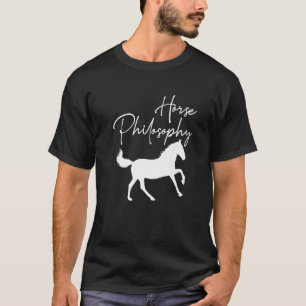 馬の哲学に乗って動物の西ホワイトスタイル Tシャツ