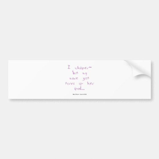馬の囁くもの: IPodを持つロバ バンパーステッカー (正面)