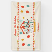 馬の回転木馬の旗 横断幕 (縦)