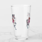 馬の回転木馬ガラスのコップ タンブラーグラス (右)