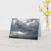 馬の国上の嵐の壊れ目-西部の悔やみや弔慰 カード (黄色い花)