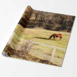 馬の国素朴秋の切り離 ラッピングペーパー