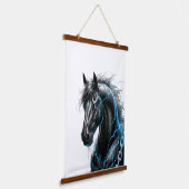  馬の壁掛けタペストリー 動物 馬 吊り下げ型タペストリー (傾斜あり)